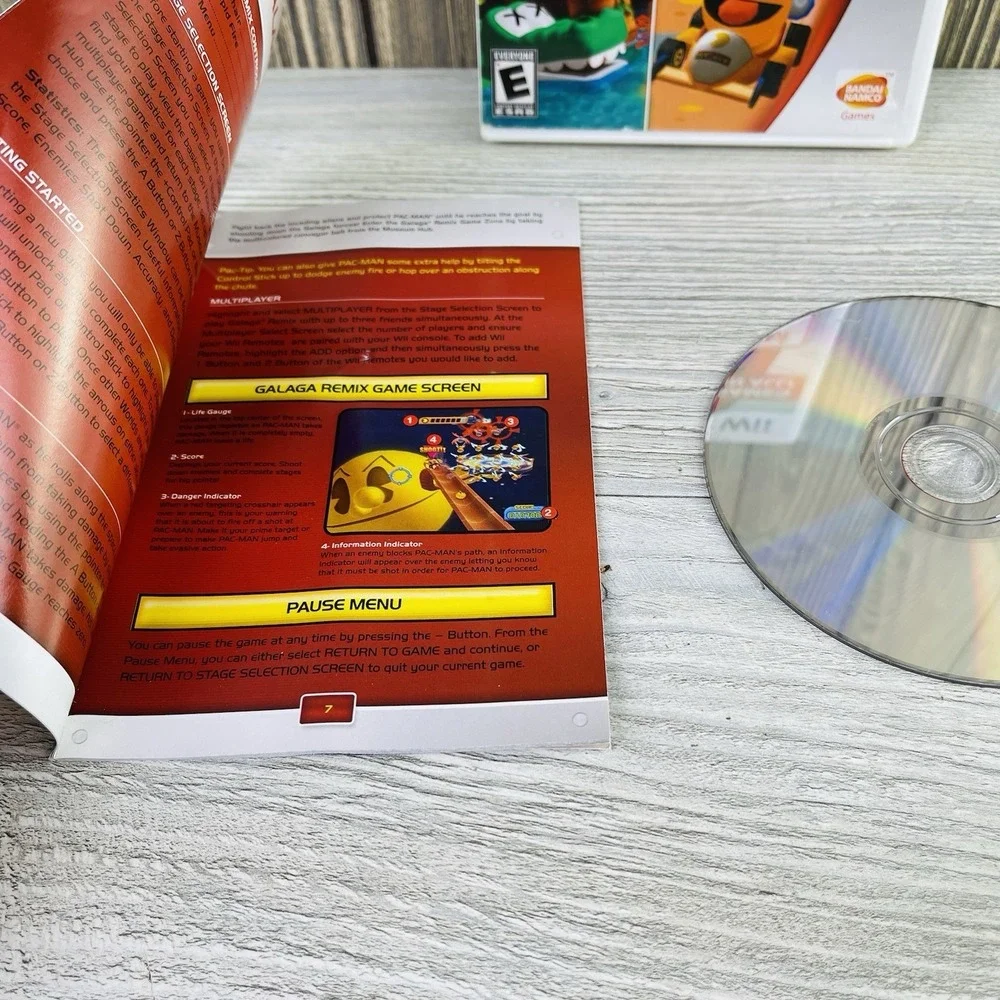 NAMCO Museum REMIX (Nintendo Wii, 2006) Pac-Man Complete With Manual